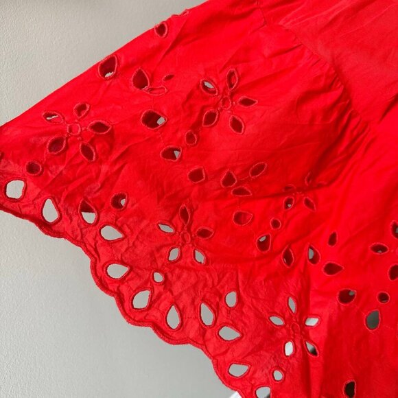 J. CREW Maxi Petite Boho Cotton Red Boho Dress - Size XSP - Picture 5 of 7